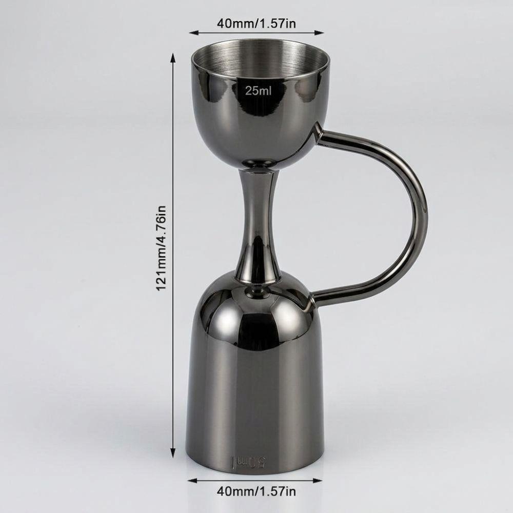 Stainless Steel Wine Measuring Cup Dual End Bar Jigger Elegant Double Sided Jigger  Bar