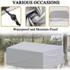 Garden Furniture Cover, 210D Rectangular Waterproof Furniture Cover with Drawstring for Garden Furniture Patio Table Furniture Cover Silver,115*115*70