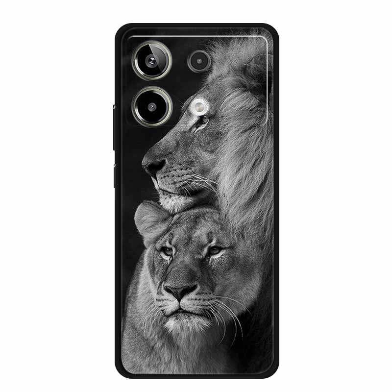Чехол для Redmi Note 13R Pro Животные Мягкий силиконовый ТПУ Чехлы для телефона Задняя крышка Для Xiaomi Redmi Note13R Pro Волк Защитник fundas