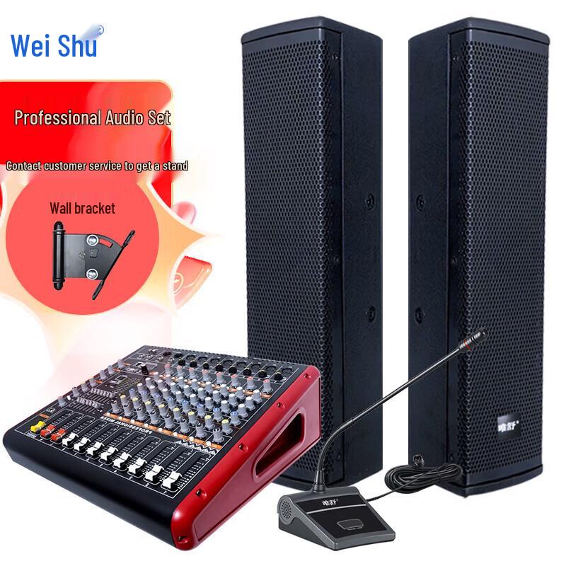 Weishu P-400 Professional Linear Array Wall-Mounted Conference Speaker System (CN version)