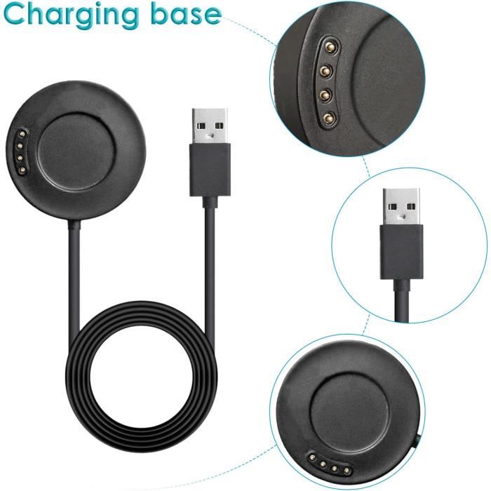 Chargeur USB pour Huami Amazfit Stratos 3 A1928 - EURO MEGA - Station d'accueil de Charge Rapide et Intelligente