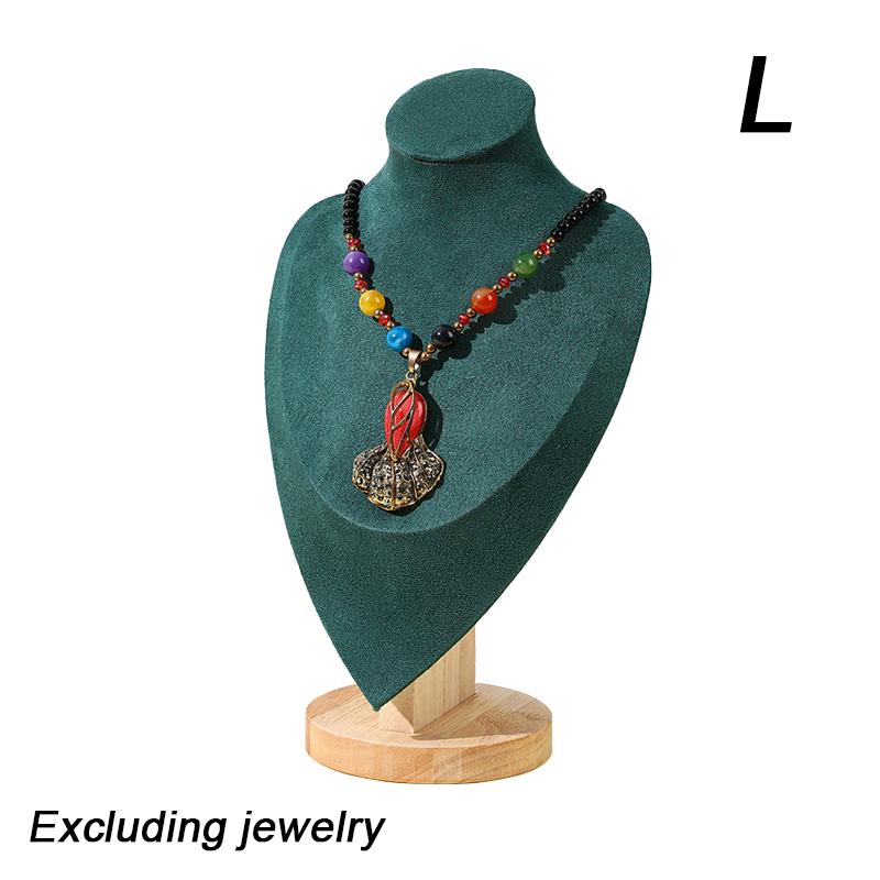 1PC Portrait Model Jewelry Stand Dresser and Window Beige Green Necklaces Portrait Necklace Holder Gift 2 Colors