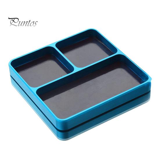 Магнитный электронный ремонтный органайзер для винтов Лоток для деталей с 3 отделениями Многоцелевой держатель винтов Магнитный лоток для инструментов