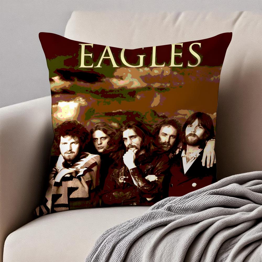 Классическая рок-группа Т-The Eagles Наволочка Подушка Защита от пылевых клещей Невидимая молния Короткий плюш Подушка для дивана