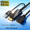 Кабель-адаптер 4K HDMI на DisplayPort (1,8 м, Питание от USB) для ноутбука к телевизору/монитору.