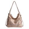 Большая вместительная сумка на два плеча с бантом, женская модная корейская сумка-тоут, повседневная сумка через плечо.