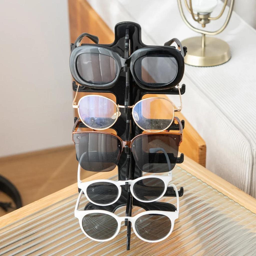 Plastic Sunglasses Show Rack Holders Eyeglasses Display Stand Storage Holder Glasses Shelf Home Organizer Space Saving Shelf