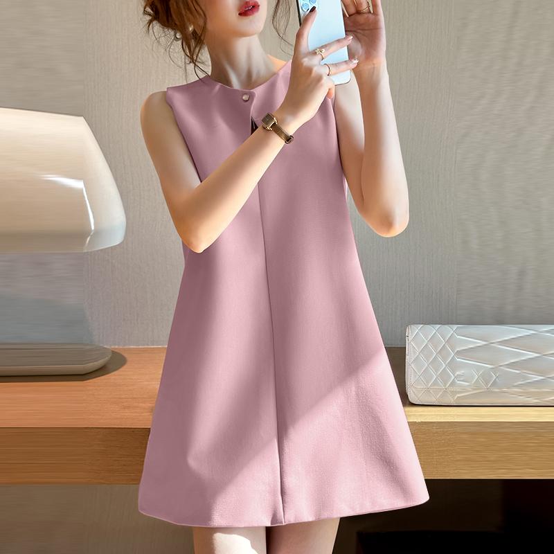 VONDA Летние женские короткие платья с круглым вырезом без рукавов