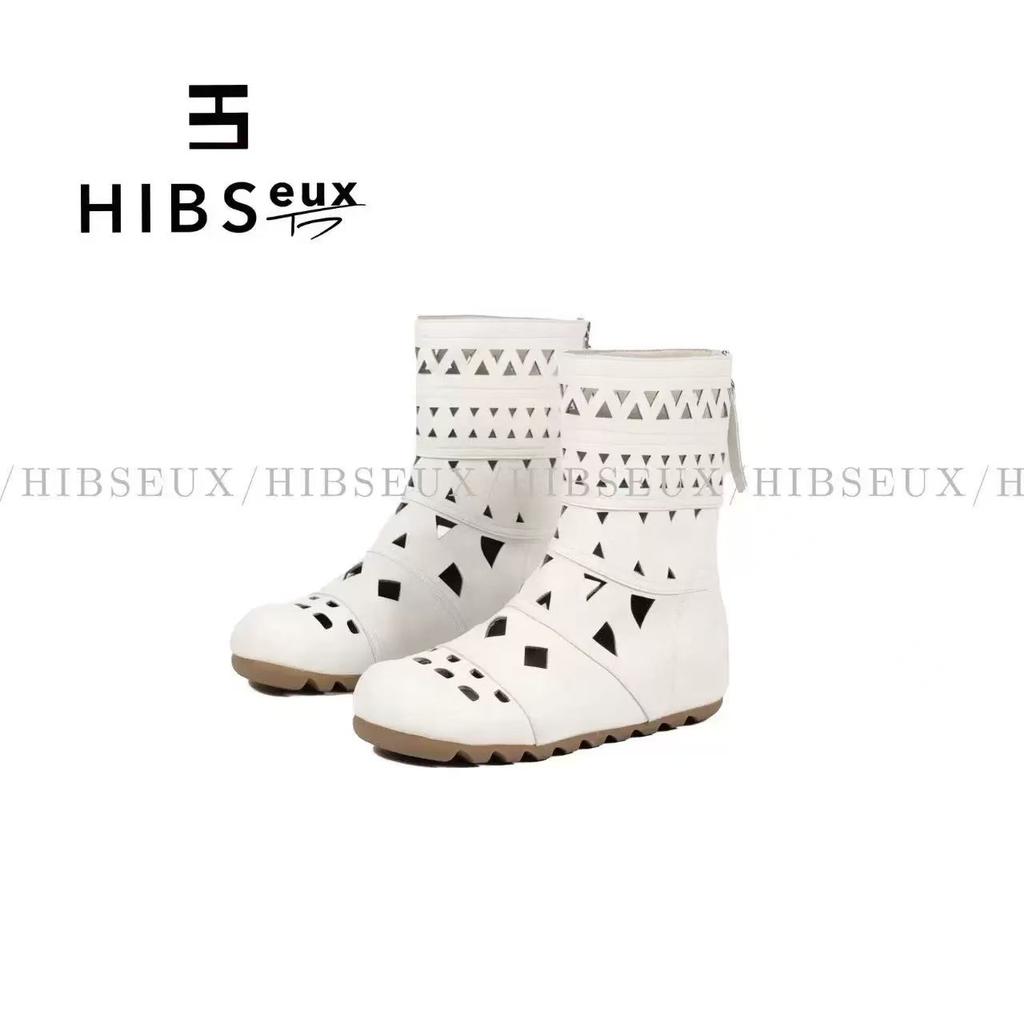 British Style Versatile Maillard Boots 2025 Explosion Hollow Breathable Flat Bottom Roman Cool Boots Trend Short Boots