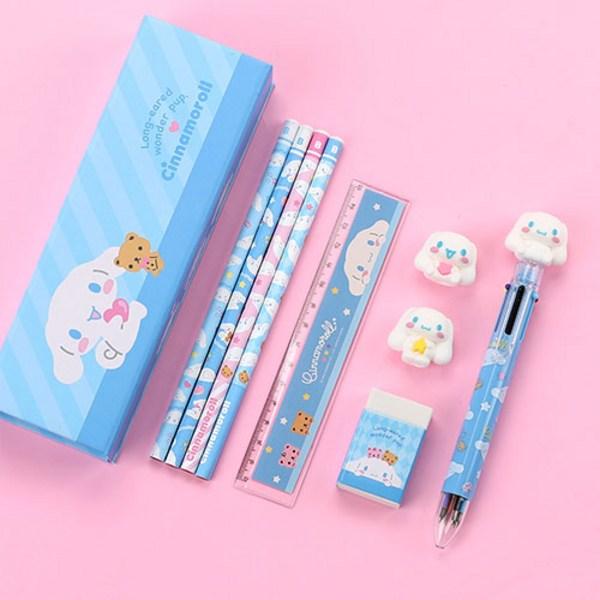 Sanrio Popular Stationery Set Cinnamon Roll, Blue, 1 Set