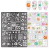 Butterfly Nails Stamp Templates French Tip Nails Stamping Plates Manicure Template Tool Flowers Nails Stencil Stamp