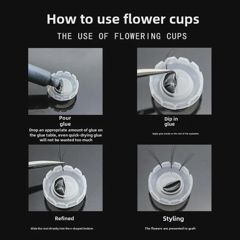 100 шт. Подсолнуховые чашки для клея для ресниц для прививки