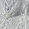 Heavy Industry Mesh Beads Flower Embroidery Cloth Sticker Pair Of Flowers Wedding Dress Dance Dress Collar Lace Applique Accessories