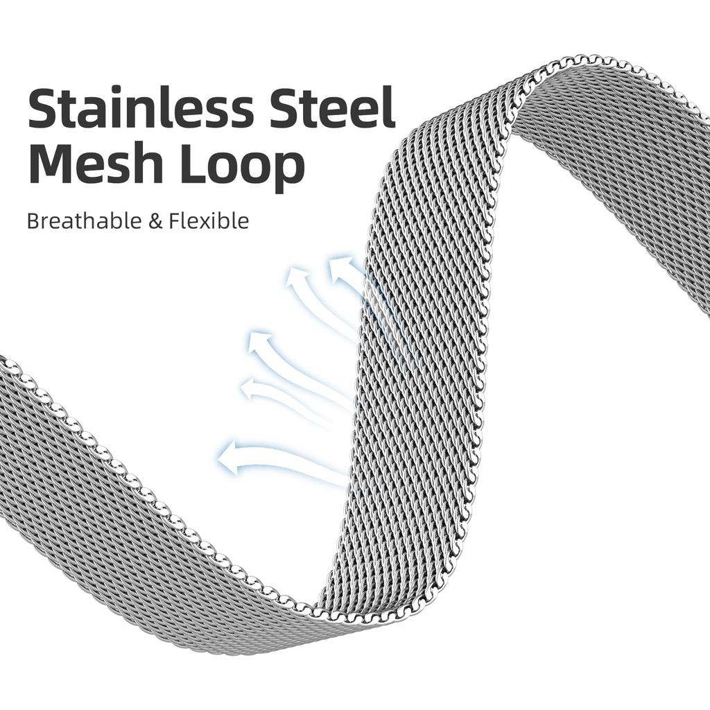 Ремешок для Apple Watch Series 10 9 8 7 SE 6 5 4 3 2 1 42мм 41мм 40мм 38мм Миланская петля Магнитная застежка Металлический ремешок из нержавеющей стали