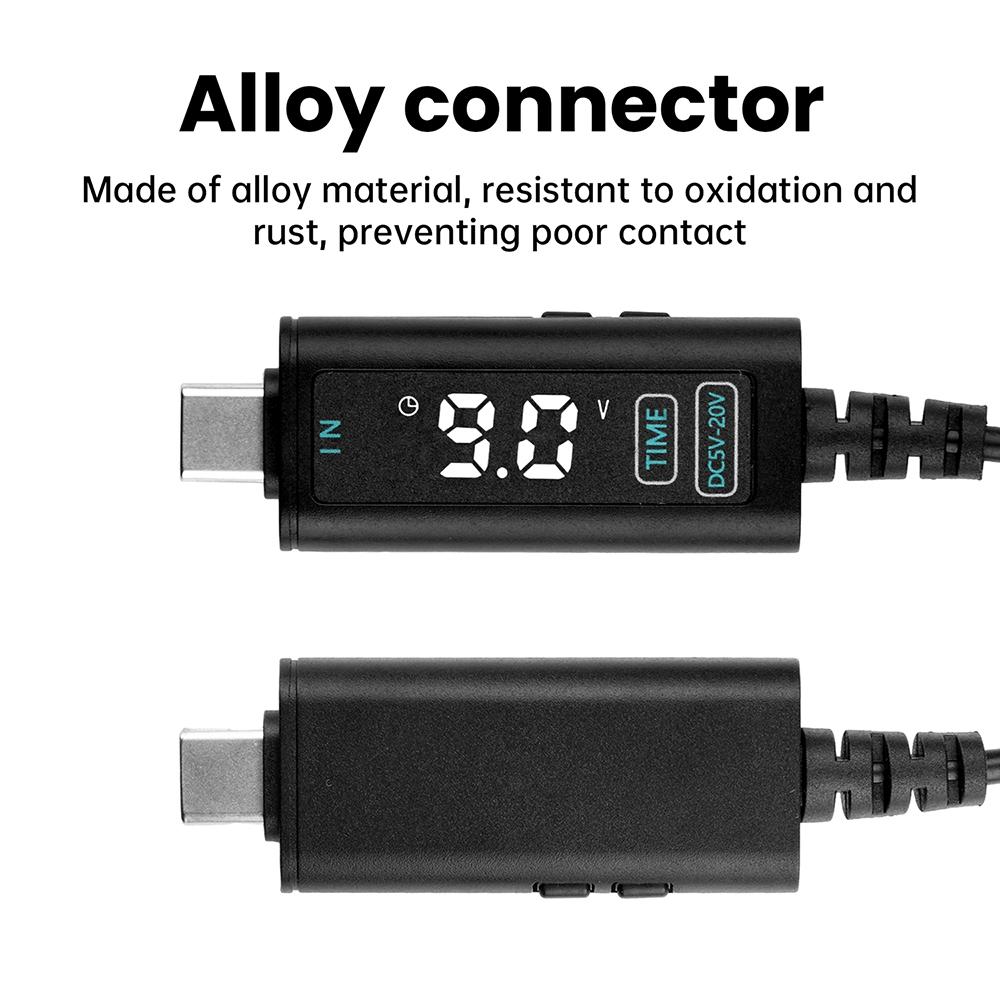 USB Регулируемый повышающий преобразователь DC 5-10V в DC 5-20V Кабель для быстрой зарядки для роутера, ноутбука, настольной лампы