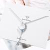 925 Sterling Silver Tassel Crystal Star Moon Charm Necklace Pendant Christmas Jewelry For Women Wedding Accessories Choker Dz156