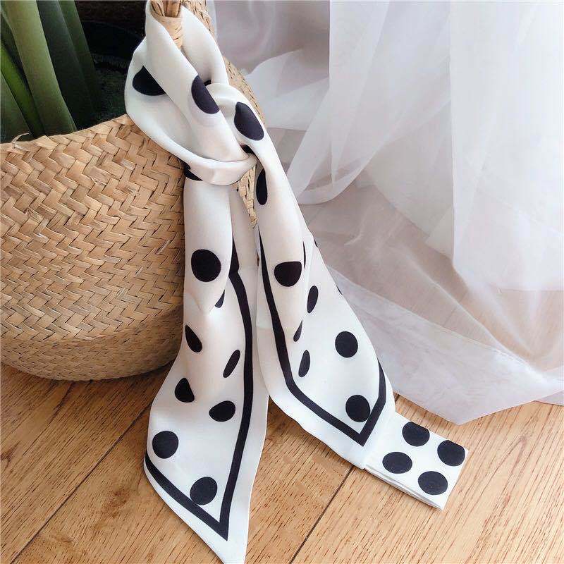 Silk Scarf Female Versatile Spring And Autumn Small Square Scarf Female Foreign Style Scarf Scarf Neck Protection Summer Scarf Silk Scarf Headband