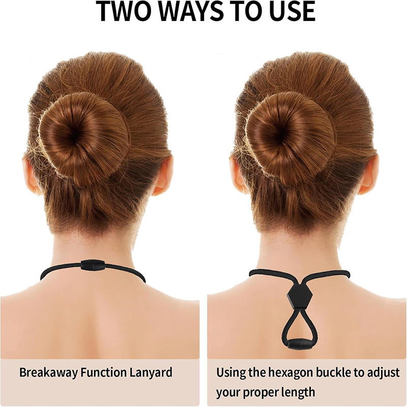 Heavy-Duty Hexagonal Adjustable Metal Hook Round Rope Strap Safety Buckle Removable Buckle Hanging Neck Employee Business Card Holder