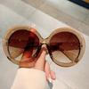 Oversized Round Big Frame Sunglasses Women For Men Luxury Brand Designer Sun Glasses Vintage Punk Popular Eyewear Pink Shades