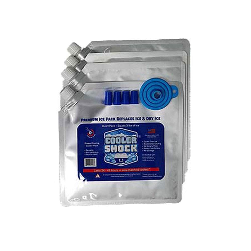 Cooler Shock Набор льда Средний Поддерживает температуру при упаковках, 4, Размер, Многоразовый, -7.8°C (7CSMSET)