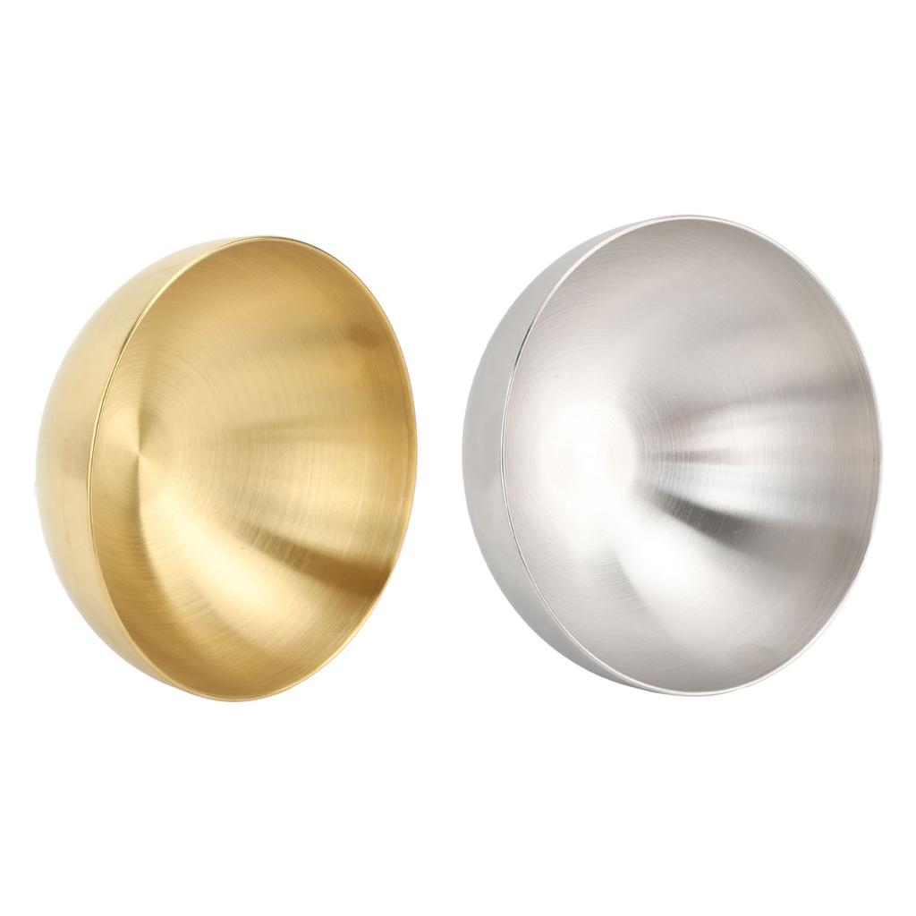2pcs Stainless Steel Salad Bowl Double Walled Insulation Mixing Bowls Portable Round Bowl for Pasta
