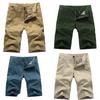 Mens Cargo Shorts Fashion Zipper Pocket Summer Cotton Shorts Hiking Jogger Elastic Waist Sports Shorts