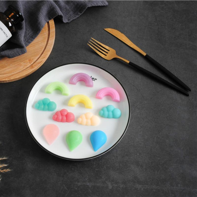 Радужное облако, форма капли дождя, силиконовая форма для выпечки торта, кубик льда, конфеты, пудинг, форма для льда, сделай сам