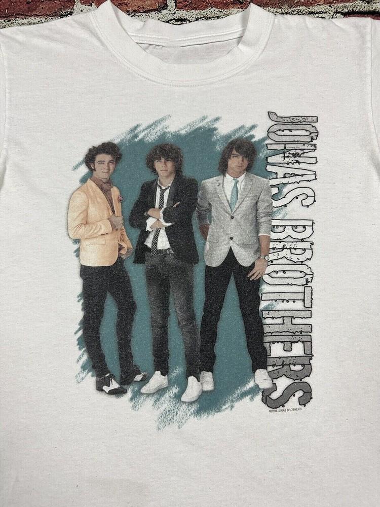 Vintage The Jonas Brothers 2008 Tour White Size S-5XL T-Shirt 1ND227 Unisex T-Shirt