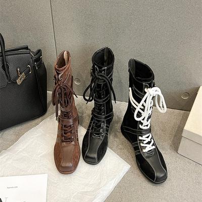 Внутреннее увеличение высоты 7 см ретро боксерские ботинки женские нишевые ботинки с пряжкой на ремне короткие ботинки на задней молнии ботинки Мартин