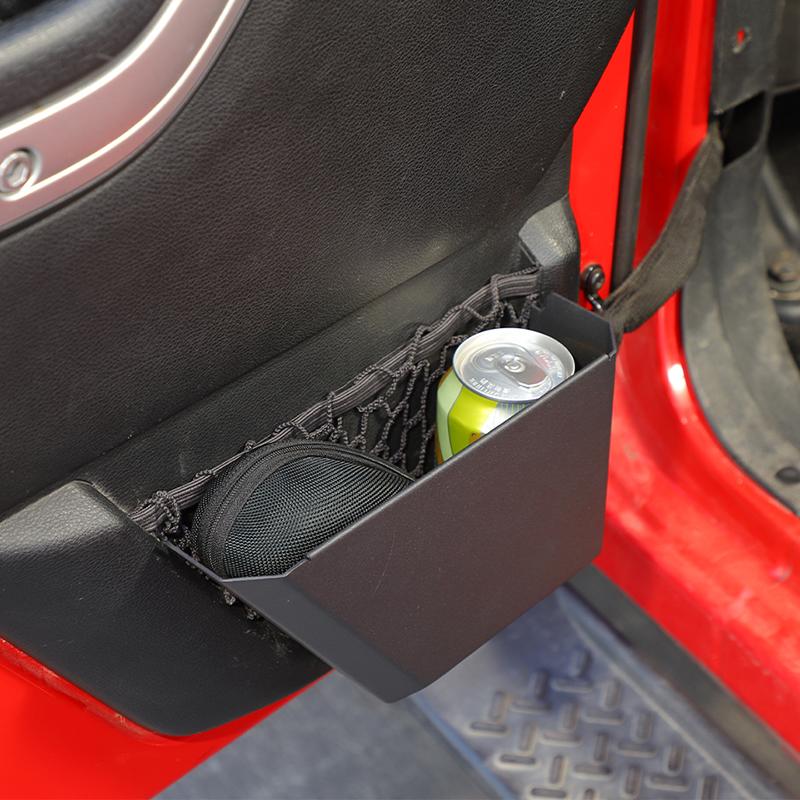 Металлическая сетка для передней и задней двери, карманный ящик для хранения, лоток для хранения водителя, пассажира, органайзер, подходит для Jeep Wrangler JK 2011-2017