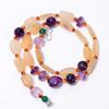 Natural Yellow Aventurine Amethyst Carnelian Smooth Beads Necklace 3-16 Mm 18" UB-8630