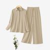 ZANZEA Women Long Sleeve Blouse and Pants Casual Two Piece Suit Sets