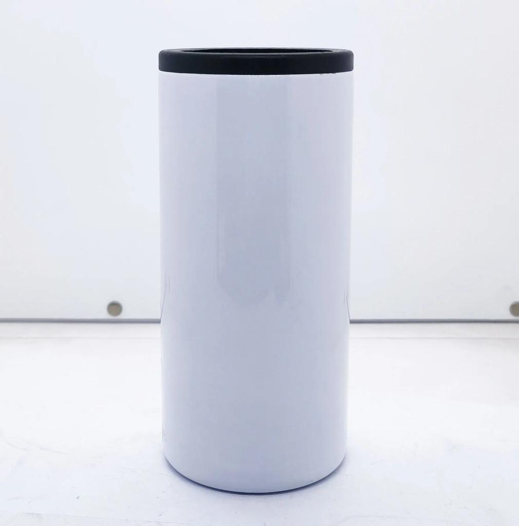 Сделай сам Сублимационный охладитель для банок 12 унций Тамблеры Тонкий Прямой Изолятор для банок Заготовка Тонкий Двустенный Вакуумный охладитель из нержавеющей стали DIY Подарок CCJ2103