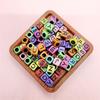 100Pcs Letter Jewelry Accessories Mixed Color Flat Bead Acrylic Loose Beads Square Bead New High-quality