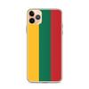 Coque iPhone - iPhone 11 Pro Max - Drapeau Lituanie - Souple - Multicolore - Verticale