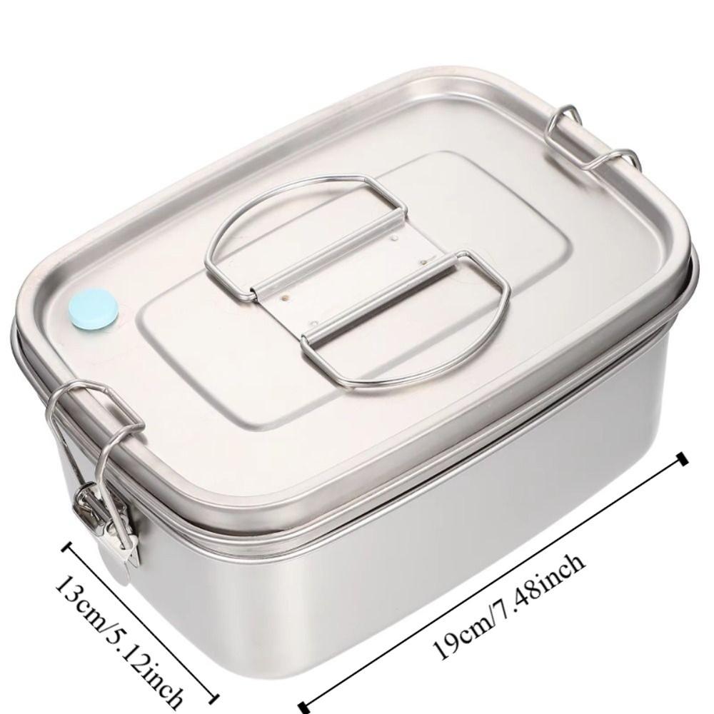 304 Stainless Steel Stainless Steel Lunch Box Leakproof Cover Portable Food Container  Outdoor