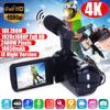 4K Full HD Video Camera Camcorder 2400 MP IR Night Vision Video Camcorder 3 Inch Touch LCD Screen 18X Zoom Camera W/ Mic