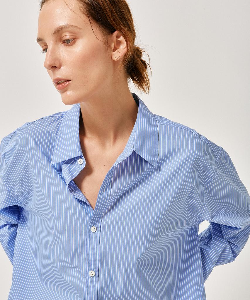 LABELARCHIVE W Lowie Cotton Shirts Blue Stripe