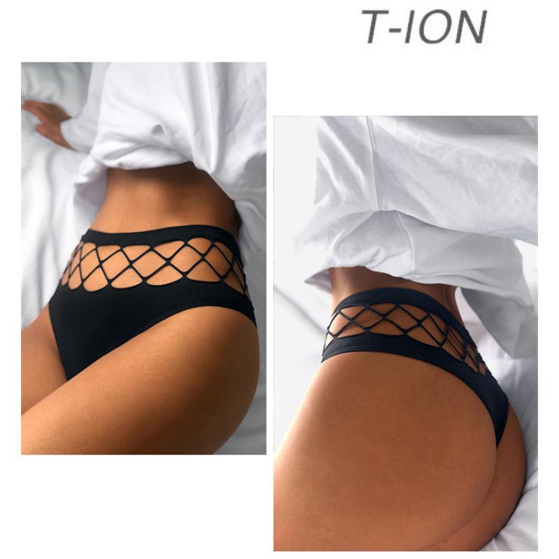 Sexy Women's Thong Panties Waist Hollow G-Strings Exotic Lingerie Breathable Nylon Underwear Ladies Thongs Underpants