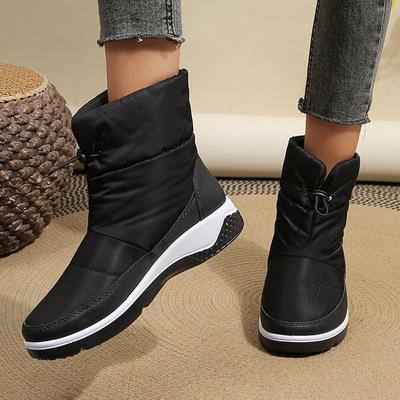 Водонепроницаемые зимние ботинки для женщин 2024 года, новые длинные плюшевые зимние ботинки на шнуровке, женские ботильоны на платформе, теплая хлопковая обувь для пар