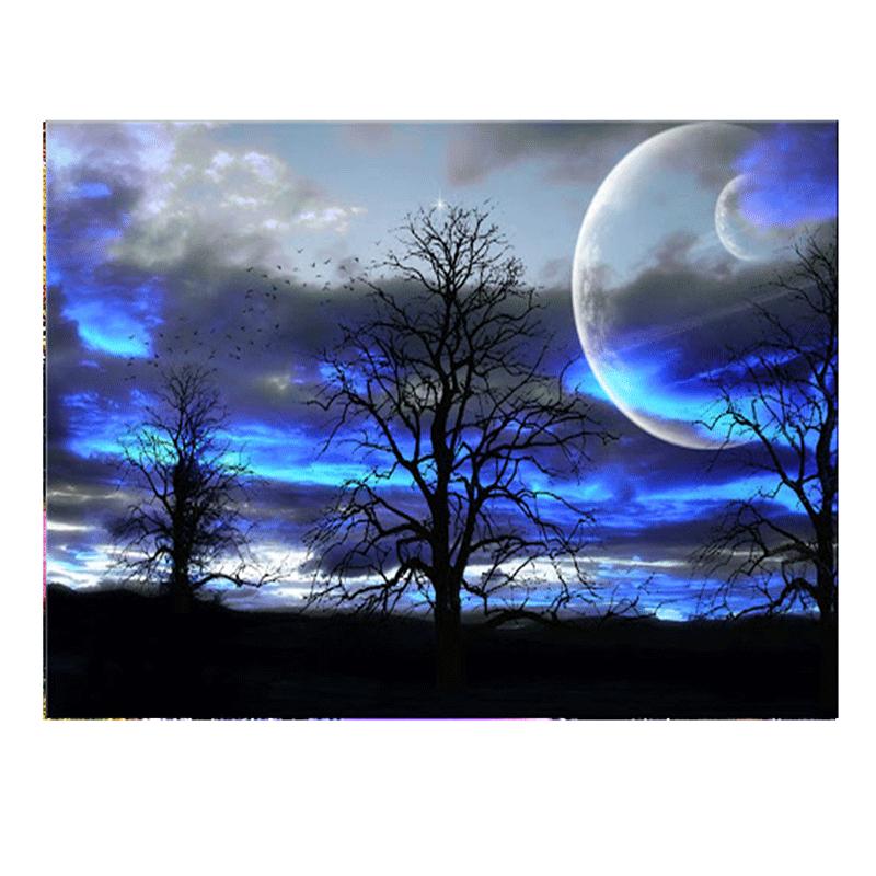 Пейзаж Алмазная картина 5D Diy Полный круг Алмазная вышивка Пейзаж Мозаика Картина Горный хрусталь Украшение дома