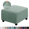 Jacquard Ottoman Stool Cover Furniture Protector Covers Stretch Square Removable Footstool Sofa Slipcovers Washable Chair Covers