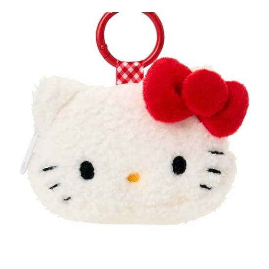 SANRIO Face-Shaped Mini Pouch with Carabiner Hello Kitty Ages 3 and up 015423