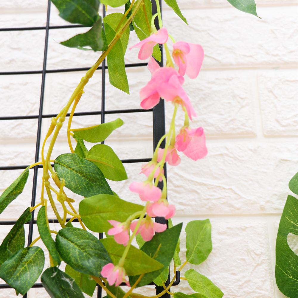 Украшения Зеленые листья Листва Стелющийся цветок Искусственный плющ Виноградная лоза Искусственные цветы Глициния Растение