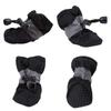 4pcs/set Waterproof Winter Pet Dog Shoes Anti-slip Rain Snow Boots Footwear Thick Warm For Small Cats Puppy Dogs Socks Booties 2