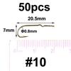 Bimoo 50pcs #2 #10 Popper Fly Tying Barbed Hooks Sproat Shank& Long Shank Fishhook Streamer Popper Fly Hooks