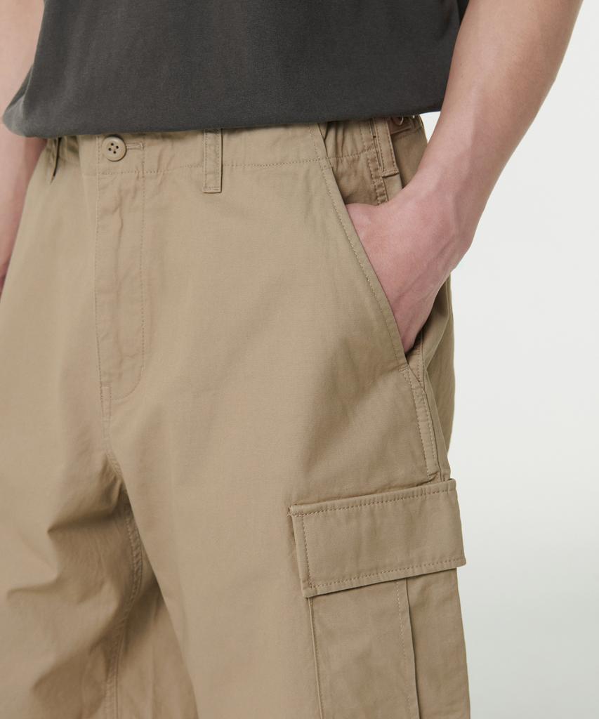 MUSINSA STANDARD Cotton Wide Cargo Shorts [Beige]