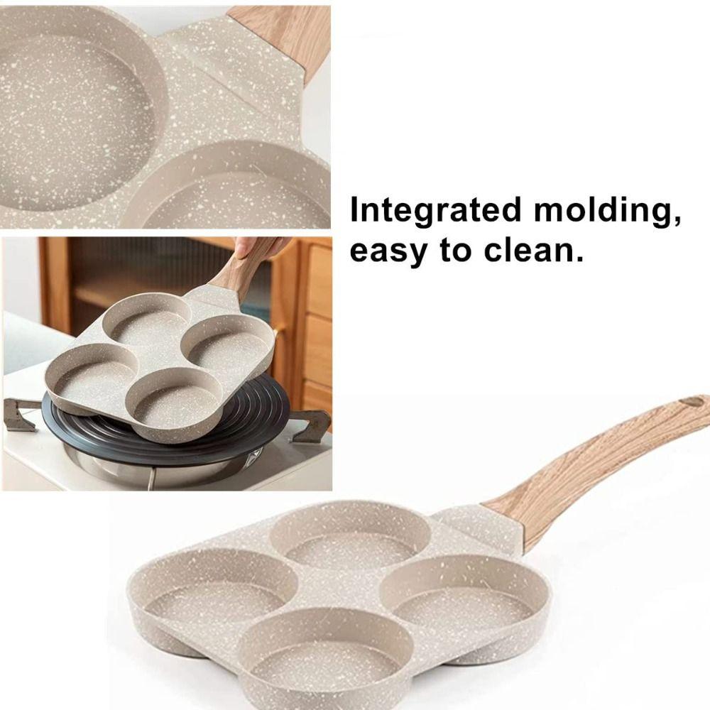 Антипригарная сковорода для жарки яиц, сковорода для яиц с четырьмя секциями, сковорода для бургеров, шведские блины