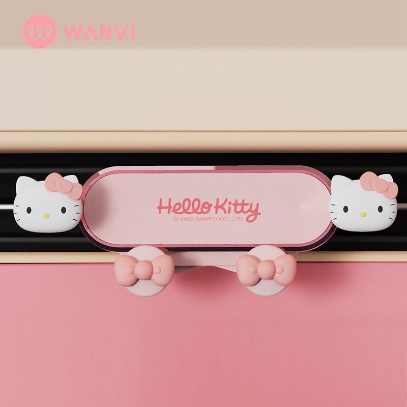 Автомобильный держатель для телефона Hello Kitty с гравитационной индукцией - Милый, Стабильный, Антивибрационный, Поворотный, Крепление на вентиляционное отверстие