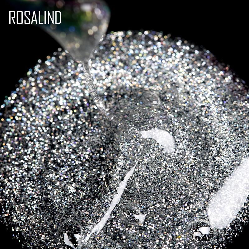 ROSALIND Лазерный верхний слой гель-лака для ногтей Яркий полуперманентный отмачиваемый УФ-лак для ногтей Многоцветный гель-лак Гибридный для дизайна ногтей Светодиодная/УФ-лампа